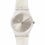 Swatch Time Series Kvartsliikumine H&otilde;bedane L&auml;ige Unisex K&auml;ekell 31,4 mm Hall Tihvtik Plastikust Korpus Silikoonrihm Unisex K&auml;ekellad LK343E LK343E