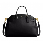 Coach Empire Carryall 40 Logoga T&otilde;mblukuga Siledast Nahast &Otilde;la Crossbody T&otilde;stekott Suur Naiste k&auml;ekotid Must CW616-B4BK Basic Set (Bag+Dust Bag)