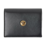 Versace Embleem Metallist Meduusa Muster Kahekordse Voldi Disain Lamba- ja Vasikanahast Rahakott Naiste Rahakott Must 1024190-1A17449_1B55J Basic Set (Bag+Dust Bag)