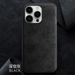 Kvaliteetne Alcantara seemisnahast telefoni&uuml;mbris iPhone 16 Pro Max 17 15 14 13 12 11 6 7 8 Plus Xs Max Xr SE 2022 jaoks P&otilde;rutuskindel kate iPhone 11 Pro Max must
