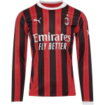 Puma 2024-25 Hooaeg AC Milan Kodus Pikkade Varrukatega Triibuline &Uuml;mmarguse Kaelusega Jalgpallis&auml;rk Unisex Topid Punane 774959-01 M red