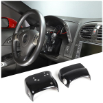 ABS s&uuml;sinikkiud/punane Chevrolet Corvette C6 2005-2013 rooliratta roolisamba aluse katte dekoratiivkleebise tarvikud gray