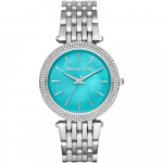 Michael Kors MK3515 Darci t&uuml;rkiissinine sihver naiste k&auml;ekell 39mm h&otilde;be