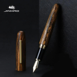 Jinhao 9056 Looduslikust Puidust T&auml;itesulepea K&auml;sit&ouml;&ouml; EF/M/F Otsikuga Tindipliiats Konverteriga Kooli Kontoritarbed Kirjatarbed PK 9019 (as the picture,Bent(1.0mm)) black