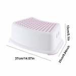 Tualetijalgne taburet libisemisvastane vannitoa k&uuml;kitool potitool k&uuml;kitool rasedale naisele lastele t&auml;iskasvanutele vanuritele 37x25x13cm roosa