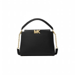 MICHAEL KORS Karlie Logo &Uuml;hev&auml;rviline Kett Kunstnahast &Otilde;la-Crossbody K&auml;ekott Keskmine Naiste Must must