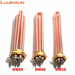 LUJINXUN Vaskvee k&uuml;tteelement DN32 (41 mm) DN40(47 mm) DN50(58 mm) 110V/220V 3/4.5/6/9/12KW Torukujuline k&uuml;ttekeha Takistus 1 tk 3KW 195mmL