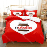 Nutella voodipesukomplekt &Uuml;heinimese Twin T&auml;iskasvanu Queen King Suurusega Voodikomplekt T&auml;iskasvanu Laste Magamistoa Tekikoti Komplektid 3D Prindiga Anime Voodilina Komplekt EU Single 90x200cm red
