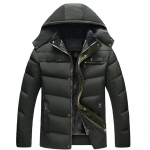 Meeste poiste vabaaja soe kapuutsiga talvine t&otilde;mblukuga mantel Outwear jakk top pluus XL