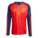 Adidas 2026 Maailmameistriv&otilde;istlused Hispaania Rahvuskoondis Lamine Yamal 19 Koduv&auml;rvides Kiiresti kuivav &Uuml;mmarguse kaelusega Jalgpallis&auml;rk F&auml;nniversioon Meeste s&auml;rk JZ5786-19 2XL