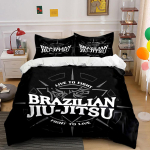 Brasiilia Jiu-Jitsu logo.  Voodipesukomplektid Tekikotikomplektid Tekikotid Padjap&uuml;&uuml;rid  (1* Tekikott 2* Padjap&uuml;&uuml;ri (ilma t&auml;idiseta)) 135x200cm black