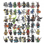 Ninjago 48-osaline minikujukeste komplekt, tegevuskujukeste m&auml;nguasjad lastele, s&uuml;nnip&auml;evakingitused poistele, t&uuml;drukutele ja t&auml;iskasvanud kollektsion&auml;&auml;ridele