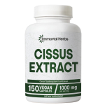 Immortal Herbs Cissus Quadrangularis Toidulisand 1000mg, 150 Kapslit, Puhta Ekstrakti Pulber 40% Ketosteronidega, GMO-vaba ja Gluteenivaba Cissus Ekstrakt