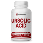 Immortal Herbs Puhas ursolihappe toidulisand 300 mg, 120 kapslit, Rosmariinilehe ekstrakti pulber, Mitte-GMO ja gluteenivabad ursolihappe kapslid naistele
