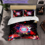 Bayern M&uuml;nchen Muster 3-osaline Voodipesukomplekt Pehme Mikrokiud Tekikott Padjap&uuml;&uuml;ridega Magamistoa jaoks 140cm*210cm
