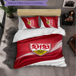 VfB Stuttgart Teemaline Voodipesu 3-osaline Tekikoti Komplekt Dekoratiivne Voodipesu Teismeliste Toa Kodu Kaunistamiseks 135cm*200cm
