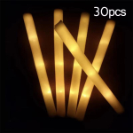 15/30 tk LED RGB helendavaid vahtpulkasid, v&auml;rvi vahetavad valgustuspulgad peoks, pulmadeks, s&uuml;nnip&auml;evaks ja j&otilde;uludeks 30pcs kollane