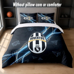 Juventus FC Disain Voodi Voodipesu Komplekt 1 Tekikott + 2 Padjap&uuml;&uuml;ri Pehme Hingav Kodumajapidamise Voodipesu 135cm*200cm gray