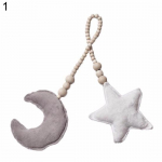 Naturaalsest puidust helmed S&uuml;damet&auml;ht Kuu Garlandi kaunistused Magamistoa Lasteseina kaunistavad kaunistused 1