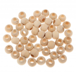 100 t&uuml;kki Suure auguga &uuml;mmargused lahtised puidust helmed 12 mm 20MM