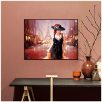 Teemantmaal Seksikas kleidis daam Teemantmosaiikpilt Tikand Muster Tikand 20X30CM