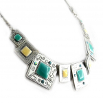 Les Tr&eacute;sors De Lily [E6694] - Collier Cr&eacute;ateur 'Anamaya' Turquoise sinine