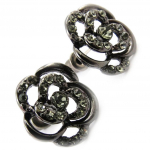 Les Tr&eacute;sors De Lily [J4041] - Boucles Cr&eacute;ateur 'Flora' gris anthracite hall