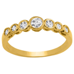 Bague Plaqu&eacute; Or 'D&eacute;esse' blanc dor&eacute; 52 kuld