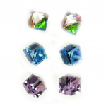 Les Tr&eacute;sors De Lily [L6301] &ndash; 5 paari rohelist sinilillat Cubes de Cristal k&otilde;rvar&otilde;ngaid roheline