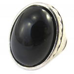 Les Tr&eacute;sors De Lily [M5614] - Bague Cr&eacute;ateur 'Kilimanjaro' noir must