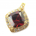 Les Tr&eacute;sors De Lily [M6986] - Pendentif Plaqu&eacute; Or 'Sissi' grenat kuld