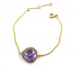 Altesse [N3265] - Bracelet plaqu&eacute; or 'Sissi' violet dor&eacute; kuld