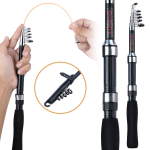 Sougayilang alat pancing Spinning kalastuskepp Kaasaskantav reisi&otilde;nge/Joran Pancing Black-160 cm must