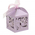 20 tk v&auml;ljal&otilde;igatud liblikas kommikarbid Mrs. Favor &scaron;okolaadikohver peo- ja festivalitarbed one size helelilla v&auml;rv