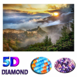 5D DIY teemantmaal Suure seina maastik Ristpistes teemanttikandid 20X30CM