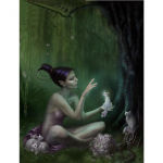 T&auml;ielik 5D-tehtud teemantmaali joonisfilm, naissoost p&auml;kapikk, ristpistes kodukaunistus k&auml;sitsi valmistatud kingitus 25x30cm