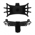 Jalgrattatelefoni kinnitus 360&deg; p&ouml;&ouml;rlev silikoonist jalgrattatelefoni hoidik Universaalne mootorratta juhtraua kinnitus must