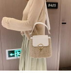 SCIONE v&auml;ike v&auml;ike kott Naiste &otilde;lgedest kootud kott Wild Chain &uuml;he &otilde;laga kott 19cm*12cm*20cm valge