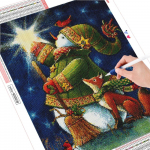 5D teemantmaaling j&otilde;ululumememm t&auml;ispuuritud ruudukujuline teemanttikandid multifilm mosaiik k&auml;sitsi valmistatud kingitus Full Round (20X30CM)