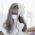 Lolita hallid lokkis juuksed Kuumakindel tukk Cute Party S&uuml;nteetiline Cosplay parukas