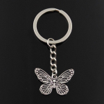 Moodne v&otilde;tmehoidja 20x30mm liblikas h&otilde;bedase v&auml;rvi ripatsid DIY Meeste ehted auto v&otilde;tmehoidja s&otilde;rmuse hoidja Suveniir kingituseks h&otilde;be