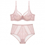 Prantsuse pitstikandid rinnahoidjakomplekt Push Up pesu &Uuml;li&otilde;huke aluspesukomplekt Seksikas l&auml;bipaistvad alusp&uuml;ksid naiste aluspesu 70B roosa