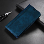 Magnet&uuml;mbris Samsung Galaxy A12 kattega matt nahast rahakott Flip Case telefoni &uuml;mbrised A32 A52 A22S A52S A13 A02 A03 A33 A53 A73 Fundas Coque Samsung A12 sinine