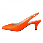 Igap&auml;evased k&otilde;ik sobivad sandaalid jalatsid terava otsaga k&otilde;rged kontsad, suured kontsad, suured pumbad, uued 5 cm madalad vabaaja seljaosa t&uuml;hjad pandlad, punased pulmakingad 40 oranž