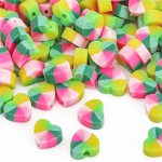 30 tk S&uuml;damekujulised helmed pol&uuml;meersavi helmed segav&auml;rvilised pol&uuml;meersavi helmed k&otilde;rvar&otilde;nga jaoks k&auml;ev&otilde;ru kaelakee DIY ehete valmistamise tarvikud