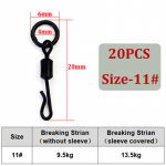 20 tk Quick Change Flexi Ring p&ouml;&ouml;rlevad r&otilde;ngakonksuga UK Suurused 8 ja 11 Karpkalap&uuml;&uuml;gi tarvikud QC Kwik P&ouml;&ouml;rlejad Chod Ronnie Rig