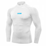 Muscleguys kevade ja s&uuml;gise uus stiil, lihtne &uuml;mara kaelusega pikkade varrukatega Fitness Fitness T-s&auml;rk Meeste moodne kampsun M must