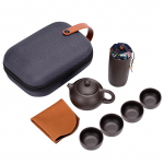Keraamiline lilla liivatee komplekt Kaasaskantav v&auml;lireisi teekannu ja tasside komplekt r&auml;tikuteekanistriga tea set