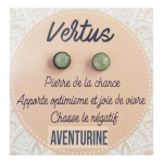 Les Tr&eacute;sors De Lily [R2134] &ndash; Mineralia aventuriinist k&otilde;rvar&otilde;ngad &ndash; 6 mm roheline