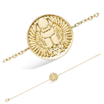 Les Tr&eacute;sors De Lily [R5190] - Bracelet Plaqu&eacute; Or 'Cl&eacute;opatra' dor&eacute; - 15 mm (scarab&eacute;e) kuld